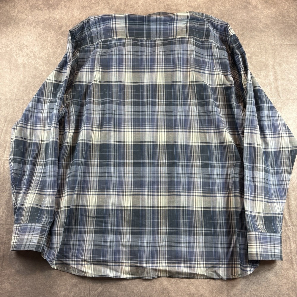 Tommy Bahama Button Up Mens 2XL Blue Zacero Plaid Pima Cotton Hawaiian Preppy - Picture 6 of 7